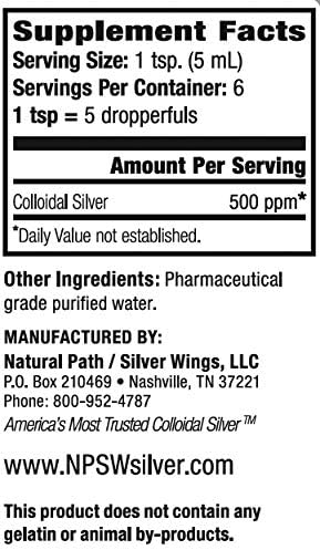 Natural Path Silver Wings 1 fluid ounce mineral supplement packaging