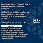 Life Extension Optimized Chromium capsule ingredients and directions panel