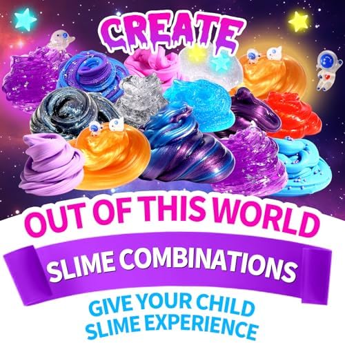 LPFEZRS outer space crafting set with glow in the dark stickers and glitter powders unboxed