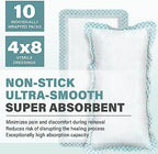 Everlit nonstick surgical gauze pad demonstrating thick polymer matrix absorption layer
