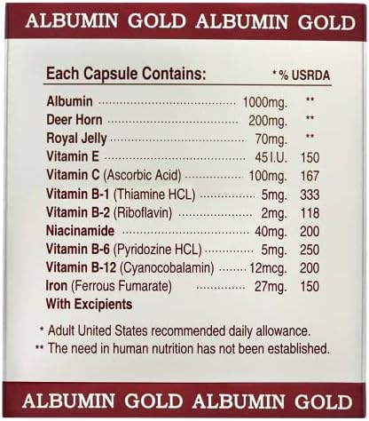 CGMLABS Natural Albumin Forte 200 softgels container showing regulatory and usage information.
