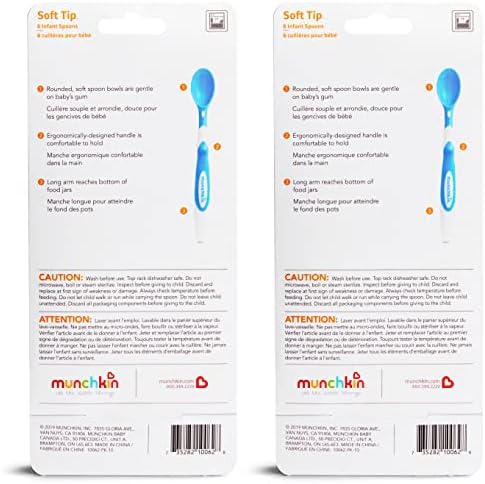 Munchkin soft tip baby spoons packaged product overview