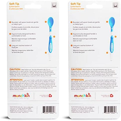 Side view of the shallow bowl design on the Munchkin soft tip baby spoons.