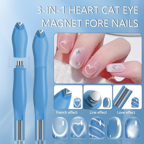 Cylindrical magnet part of the cat eye nail tool