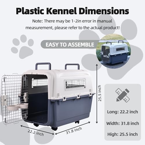 Elevon airline approved travel kennel rolling on wheels for easy airport transport