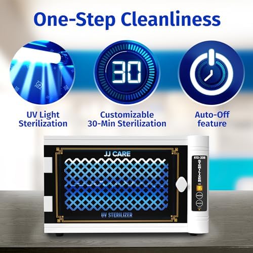 JJ Care professional UV sterilizer cabinet with door open