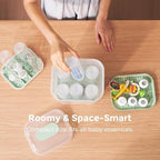 Momcozy baby bottle sterilizer and dryer in modern kitchen setting
