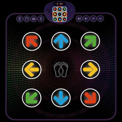 Child playing on Sunlin interactive dance pad