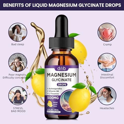 Dilib magnesium glycinate and l-theanine dietary supplement back label