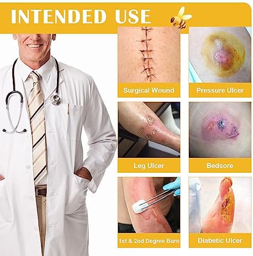 Ceeport mesh tulle wound dressing infused with premium honey showing the natural non stick texture.
