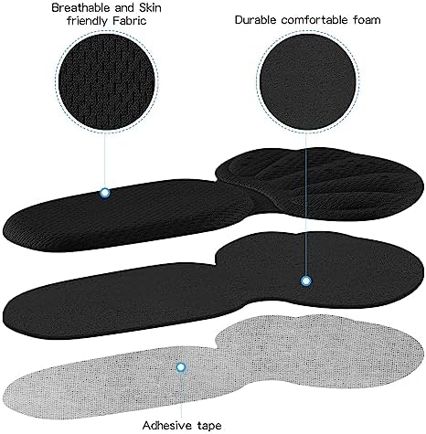 Ergonomic heel protector inserts for loose boots and high heels