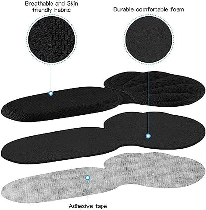 Ergonomic heel protector inserts for loose boots and high heels