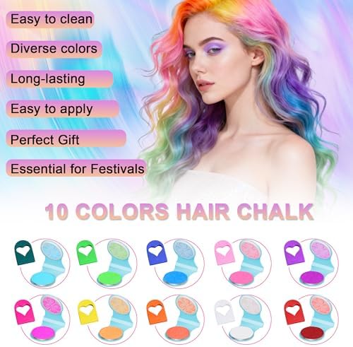 PPUPXQZ neon hair chalk applicators showing color range