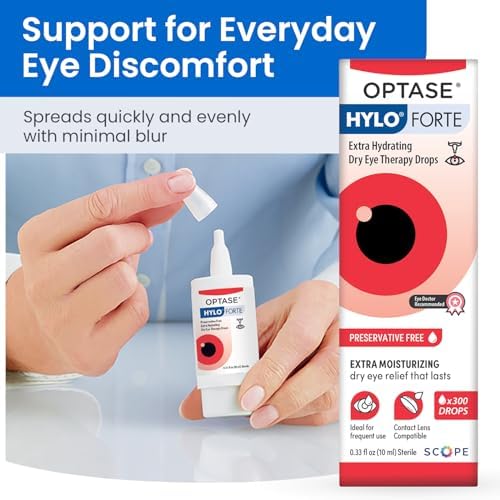 Optase HYLO Forte packaging for moderate to severe dry eye relief