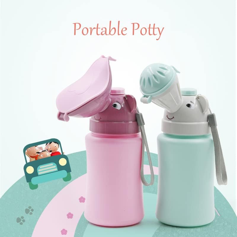 Pink portable travel potty for girls in hand
