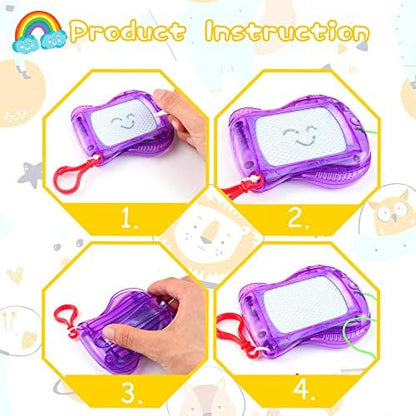 Mini magnetic sketch pad with backpack keychain clip