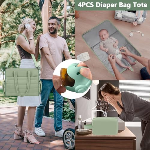 IBFUN baby bag open showing interior compartments and storage capacity