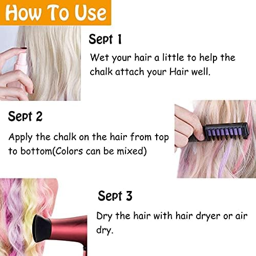 Non toxic portable hair chalk makeup kit for children