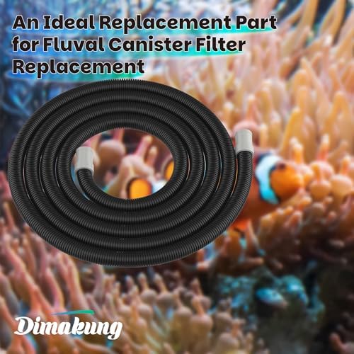 Sixteen millimeter diameter black ribbed aquarium hose packaging view