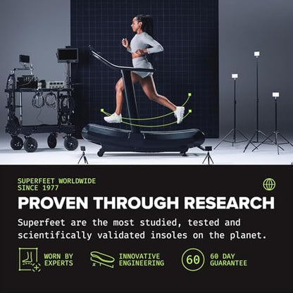 Trim-to-fit guide on the underside of Superfeet Green orthotics