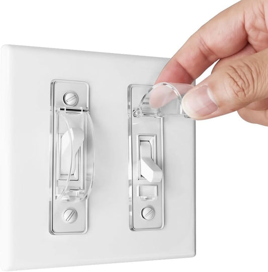 ILIVABLE child proof light switch guard clear front view