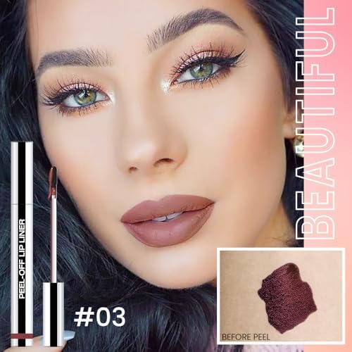 3 Pcs Matte Liquid Lip Stain Peel Off Lip Liner, Long Lasting Lip Tattoo, Waterproof & Transfer-Proof Lip Liner Peel Off Lip Gloss for All Skin Types. #02+#03#06 - Image 4