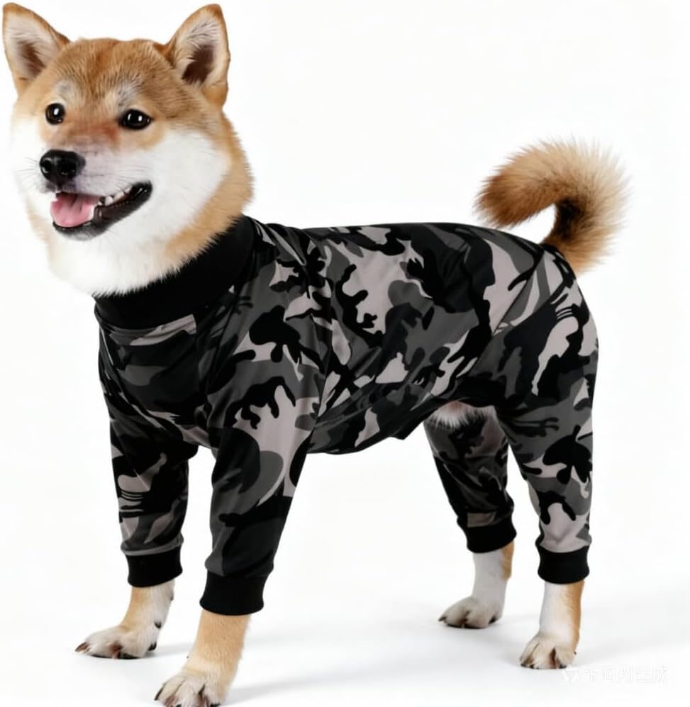 Recovery Suit for Dogs After Surgery Dog Onesie Surgery Recovery Suit for Female Male Dogs Recovery Shirt for Abdominal Wounds or Skin Diseases Bodysuit Dogs Pajamas(Grey,M) - Image 9