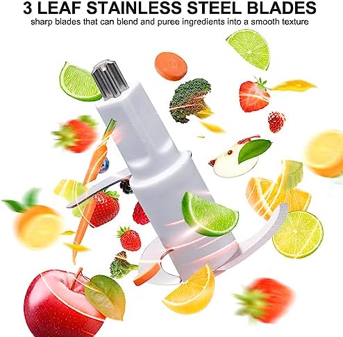 Detached parts of the Bear baby food blender showing easy clean features.