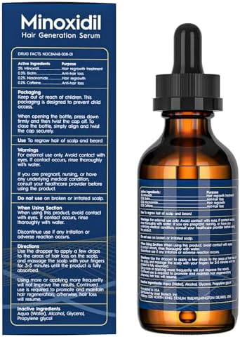 Sefrals biotin and minoxidil hair growth serum for pattern baldness correction