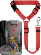Adjustable nylon pet safety strap for car travel