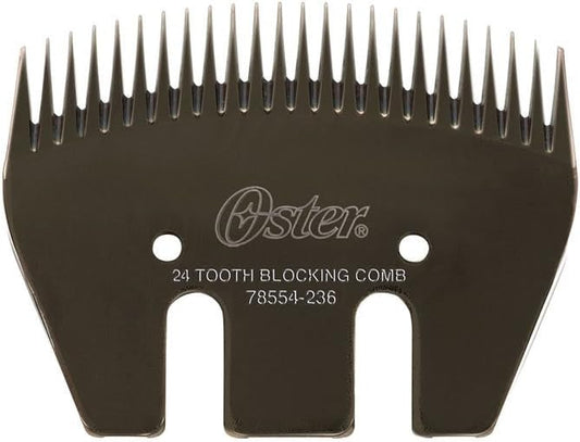 Oster professional 24-tooth blocking shearing comb front view