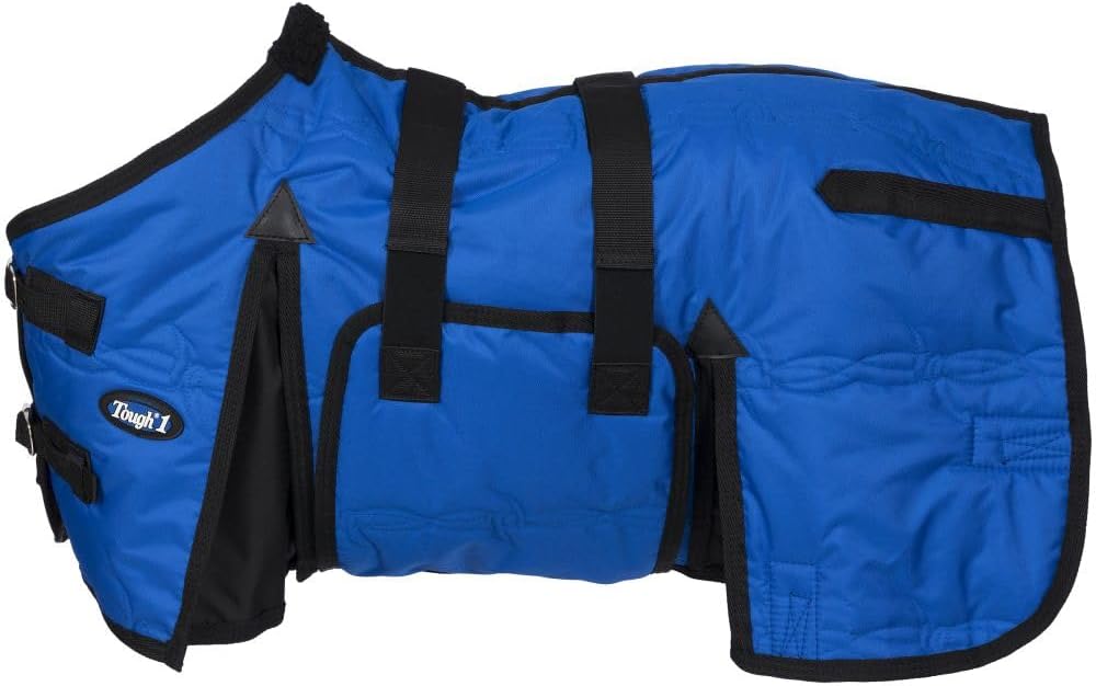 Tough 1 miniature stable horse blanket front view royal blue
