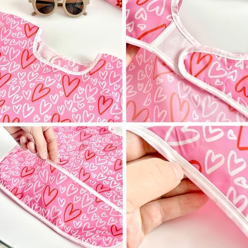 Close-up of the elastic cuffs on the PandaEar long sleeve baby apron