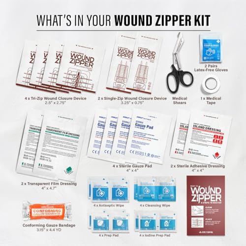EVERLIT sterile suture-free adhesive bandages for emergency laceration repair