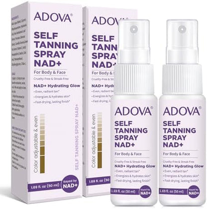 Evolv self tanning spray 2 pack front view
