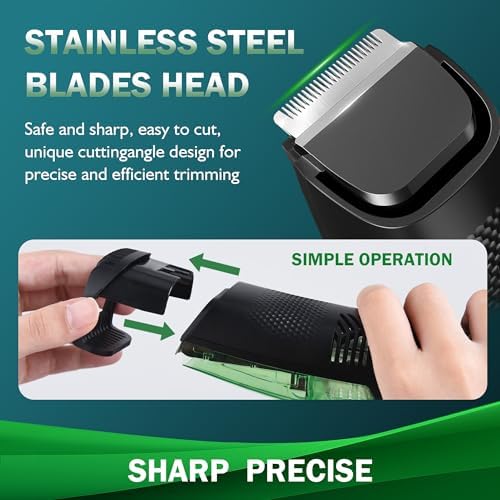 Close up of Nonk stainless steel hair clipper blades