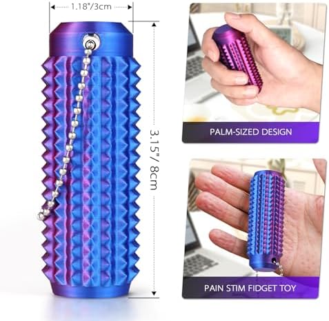 Portable sensory fidget keychain attached to bag