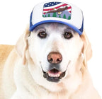 PupLid Trucker Hat for dogs large size front view eagle design