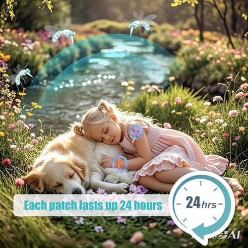 Six adjustable BuggyBands mosquito repellent bracelets set