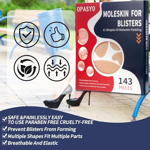 Opasyo blister pads package content showing the variety of adhesive stickers.