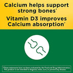 Nature Made 130 tablet bottle side profile and serving facts