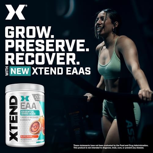 Xtend Blood Orange muscle recovery powder texture close up