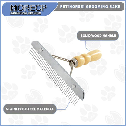 Close up of Fabloft shedding brush with stainless steel pins