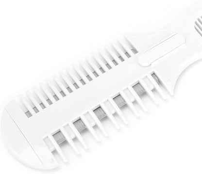Professional pet thinning comb being used on cat fur