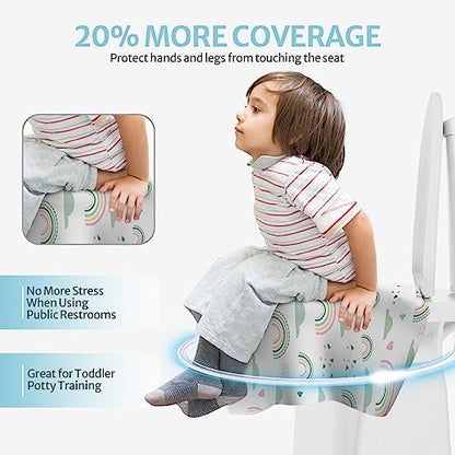 Waterproof backing layer demonstration of Blissful Diary travel toilet covers
