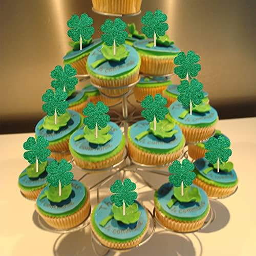 Zhuoweism 24 piece set of lucky clover food picks