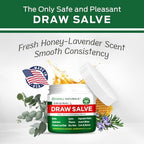 Botanical drawing salve with tea tree and lavender essential oils for skin irritations