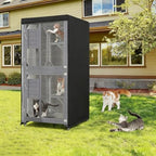 Breathable mesh ventilation window feature on UTTASU pet enclosure cover