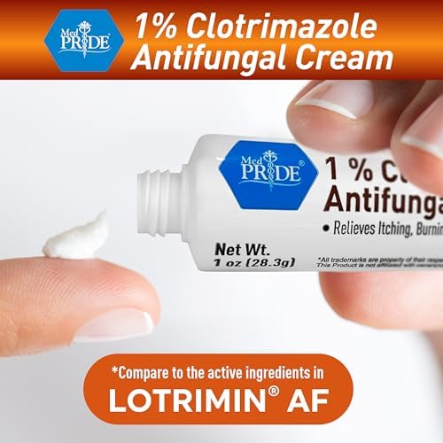 MED PRIDE 1 percent clotrimazole ointment packaging for jock itch relief