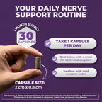Vital Nutritive nerve support supplement box and bottle display